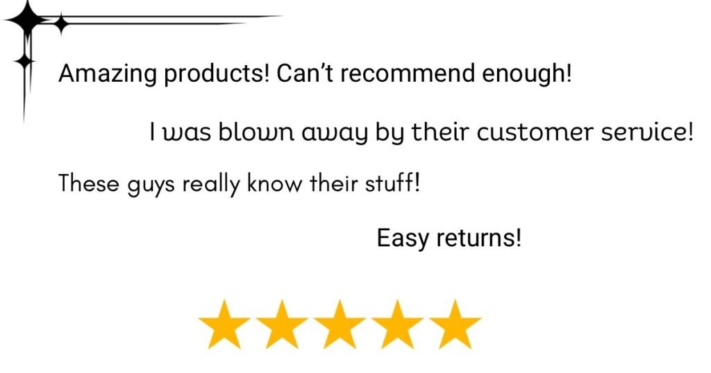 Sample of a customer review for a widget made for adding reviews to Squarespace