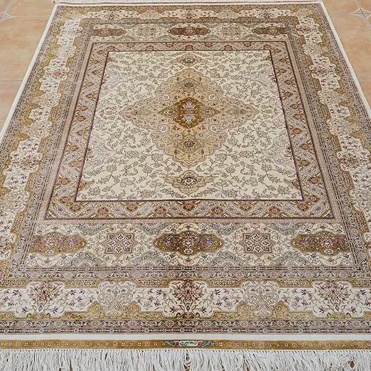 A rug on the floor that is still more affordable than the most expensive rug in the world.