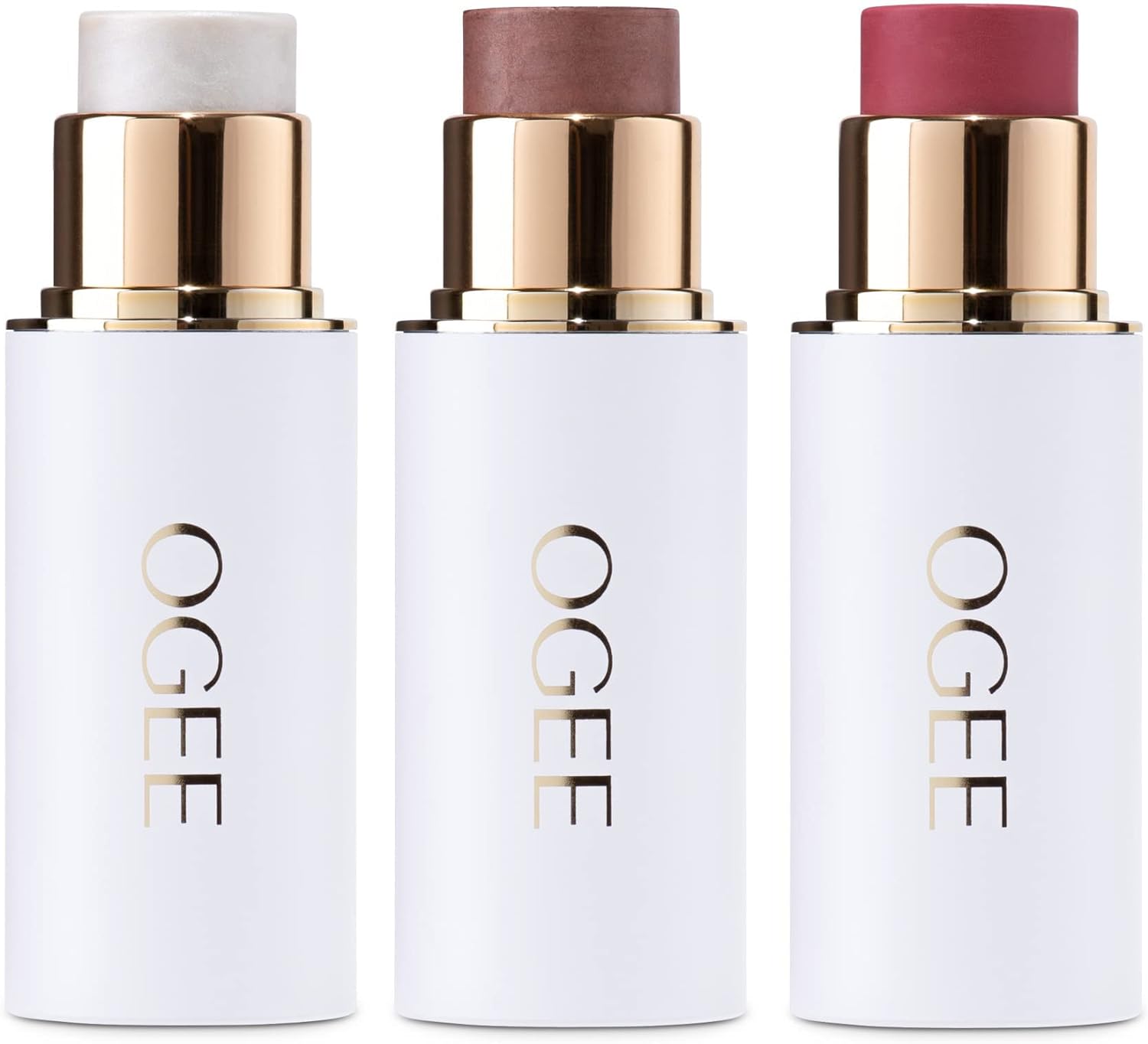 a trio of blush sticks for over 60 skincare