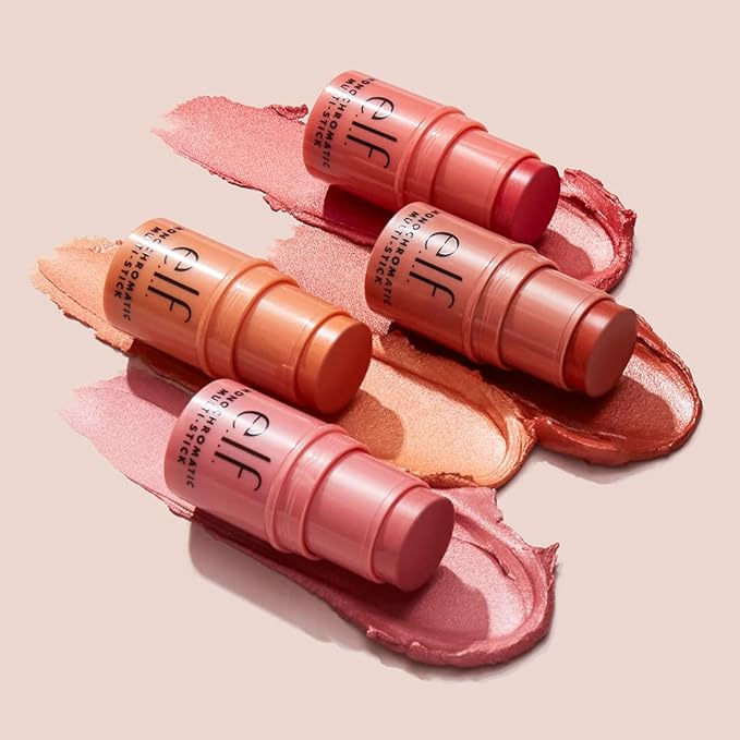 Four makeup sticks that demonstrate the variety of blushers for over 60 skin.