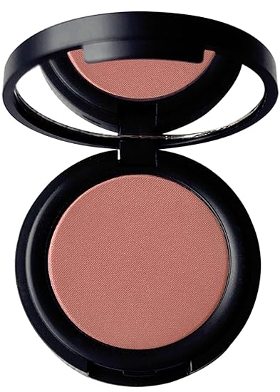 Blush makeup in a round compact with a mirror that demonstrates the variety of best blushes for over 60 skin