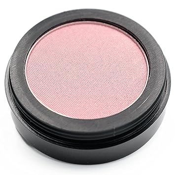 Pink blush in a round black container that shows the variety of best blushers over 60 skin.