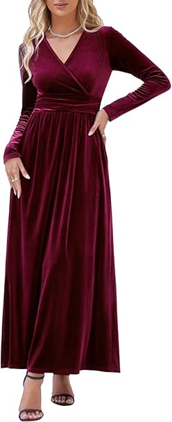 floor length velvet dress 