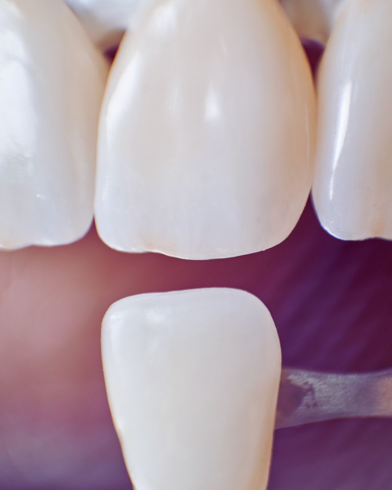 close up of teeth to demonstrate whether veneers are bad for your teeth