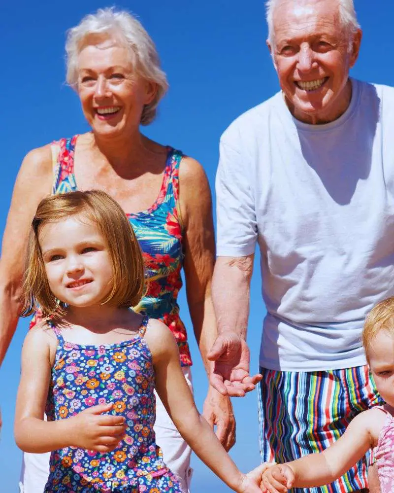 Grandparents with their grandchildren