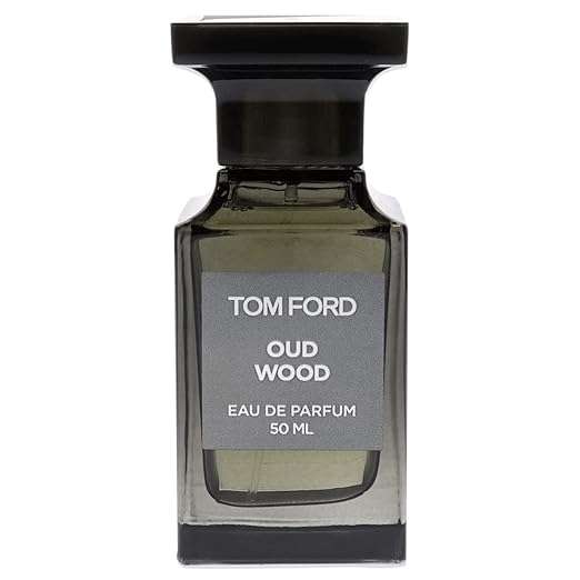 Tom Ford Oud Wood bottle of cologne which is touted as one of the best colognes for men over 50