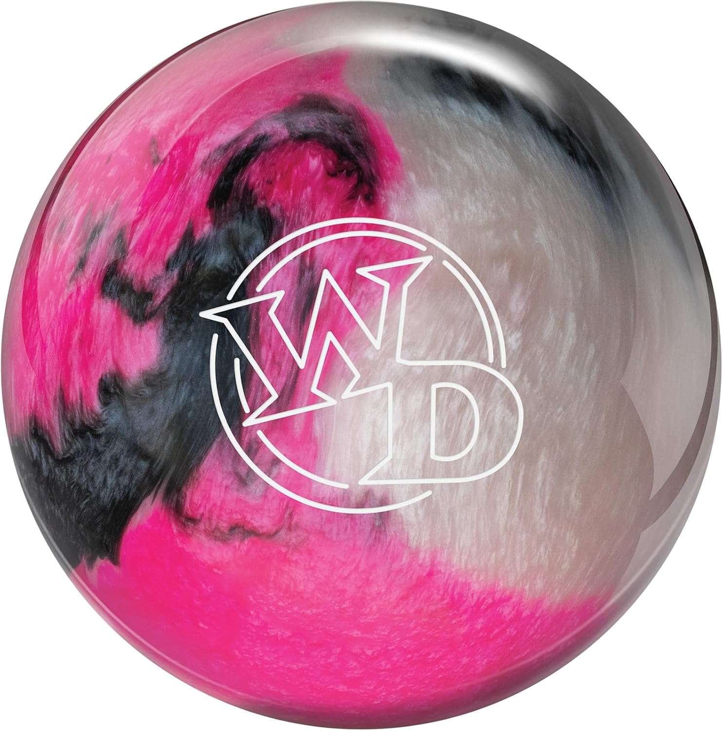 Pink, white, and black marble bowling ball that does not fit under the category of most expensive bowling balls