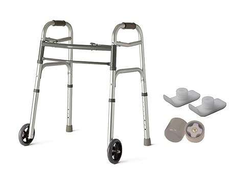 a walker with wheels and a few parts is one of several types of mobility devices for seniors