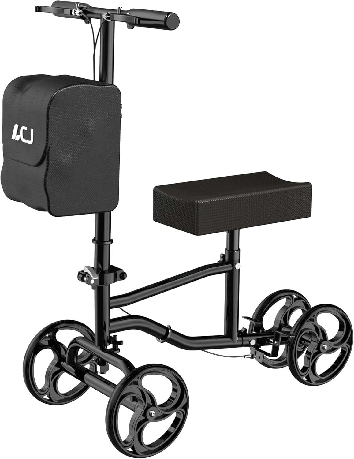 a black scooter with wheels to demonstrate one of many mobility devices for seniors