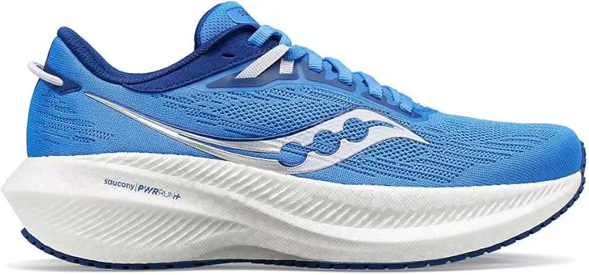 Close up for a blue arch support sneakers for women over 50