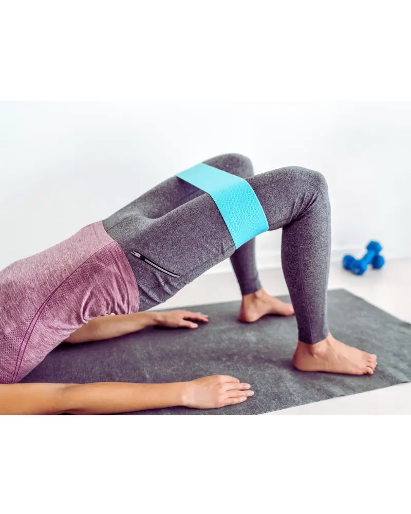 a person doing resistance band exercises for over 60 people