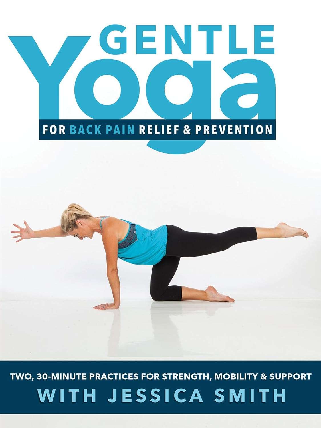 Woman in table pose doing one of the best yoga dvds for beginners