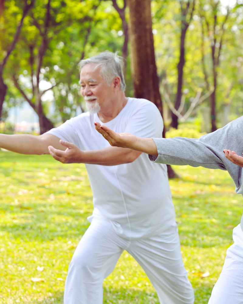 An older man exploring the best martial arts for seniors